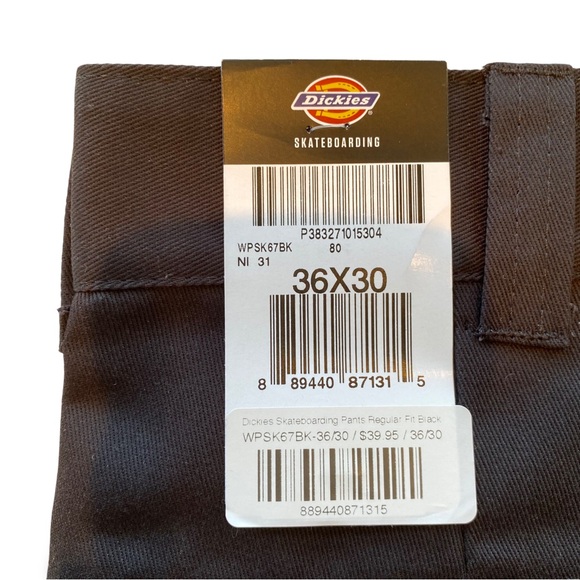 Dickies Skateboarding Pants Regular Fit Black, 36x30 - Picture 5 of 5